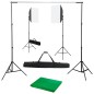 vidaXL Fotostudio-Set mit Softboxen und Hintergrundsystem vidaXL Fotostudio-Set mit Softboxen und Hintergrundsystem