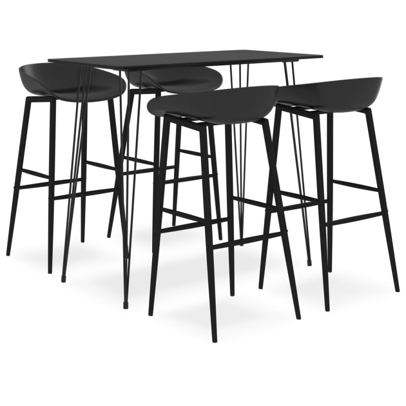 vidaXL 5-tlg. Bar-Set Schwarz vidaXL 5-tlg. Bar-Set Schwarz
