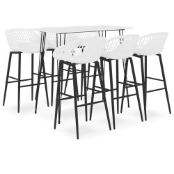 vidaXL 7-tlg. Bar-Set Weiß