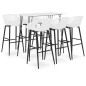 vidaXL 7-tlg. Bar-Set Weiß vidaXL 7-tlg. Bar-Set Weiß