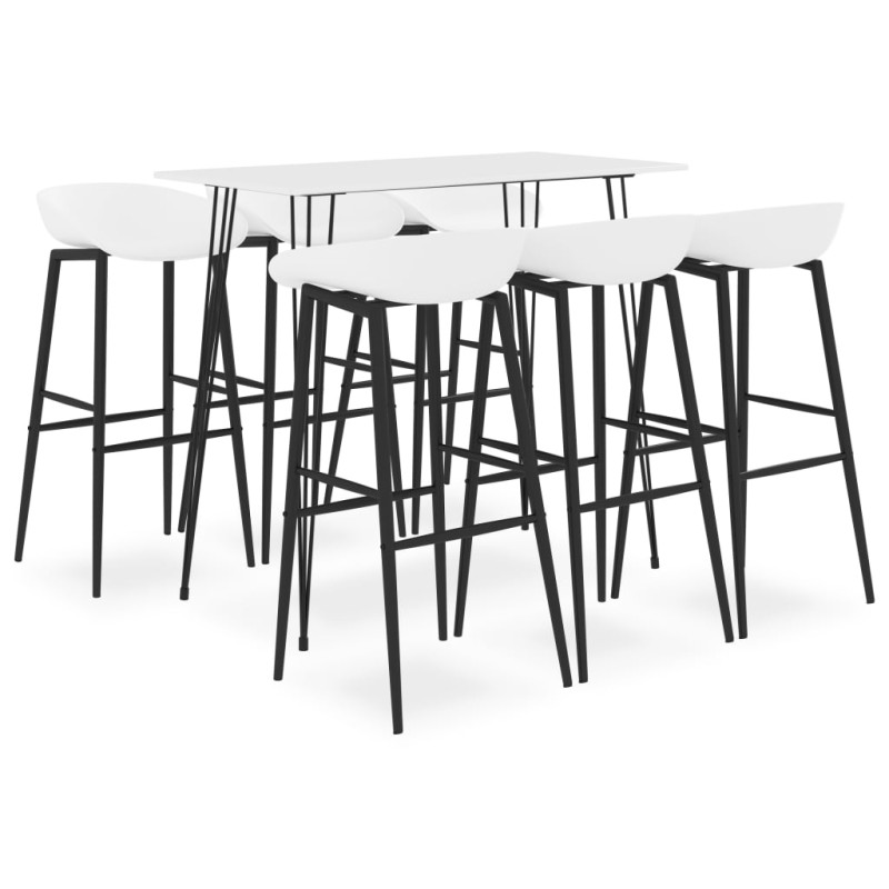 vidaXL 7-tlg. Bar-Set Weiß vidaXL 7-tlg. Bar-Set Weiß