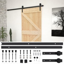 vidaXL Schiebetür mit Beschlag 80x210 cm Kiefer Massivholz