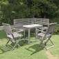 vidaXL 4-tlg. Bistro-Set Massivholz Akazie Grau vidaXL 4-tlg. Bistro-Set Massivholz Akazie Grau