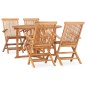 vidaXL 5-tlg. Garten-Essgruppe Klappbar Massivholz Teak vidaXL 5-tlg. Garten-Essgruppe Klappbar Massivholz Teak
