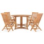 vidaXL 5-tlg. Garten-Essgruppe Klappbar Massivholz Teak vidaXL 5-tlg. Garten-Essgruppe Klappbar Massivholz Teak