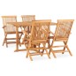 vidaXL 5-tlg. Garten-Essgruppe Klappbar Massivholz Teak vidaXL 5-tlg. Garten-Essgruppe Klappbar Massivholz Teak