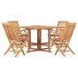 vidaXL 5-tlg. Garten-Essgruppe Klappbar Massivholz Teak vidaXL 5-tlg. Garten-Essgruppe Klappbar Massivholz Teak