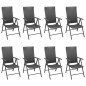 vidaXL 9-tlg. Garten-Essgruppe Schwarz und Braun vidaXL 9-tlg. Garten-Essgruppe Schwarz und Braun