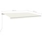 vidaXL Markise Automatisch Einziehbar mit Pfosten 5x3 m Creme vidaXL Markise Automatisch Einziehbar mit Pfosten 5x3 m Creme