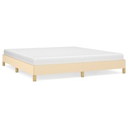 Bettgestell Creme 180×200 cm Stoff