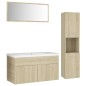 vidaXL Badmöbel-Set Sonoma-Eiche Holzwerkstoff vidaXL Badmöbel-Set Sonoma-Eiche Holzwerkstoff