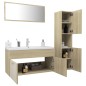 vidaXL Badmöbel-Set Sonoma-Eiche Holzwerkstoff vidaXL Badmöbel-Set Sonoma-Eiche Holzwerkstoff