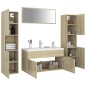 vidaXL Badmöbel-Set Sonoma-Eiche Holzwerkstoff vidaXL Badmöbel-Set Sonoma-Eiche Holzwerkstoff
