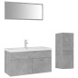 vidaXL Badmöbel-Set Betongrau Holzwerkstoff vidaXL Badmöbel-Set Betongrau Holzwerkstoff