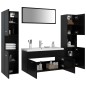 vidaXL Badmöbel-Set Schwarz Holzwerkstoff vidaXL Badmöbel-Set Schwarz Holzwerkstoff