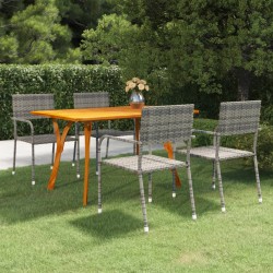 vidaXL 5-tlg. Garten-Essgruppe Anthrazit