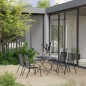 vidaXL 5-tlg. Garten-Essgruppe Stahl Anthrazit vidaXL 5-tlg. Garten-Essgruppe Stahl Anthrazit