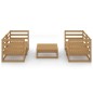 vidaXL 5-tlg. Garten-Lounge-Set Honigbraun Massivholz Kiefer vidaXL 5-tlg. Garten-Lounge-Set Honigbraun Massivholz Kiefer