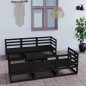 vidaXL 7-tlg. Garten-Lounge-Set Schwarz Massivholz Kiefer vidaXL 7-tlg. Garten-Lounge-Set Schwarz Massivholz Kiefer