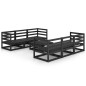 vidaXL 7-tlg. Garten-Lounge-Set Schwarz Massivholz Kiefer vidaXL 7-tlg. Garten-Lounge-Set Schwarz Massivholz Kiefer