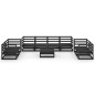 vidaXL 9-tlg. Garten-Lounge-Set Schwarz Massivholz Kiefer vidaXL 9-tlg. Garten-Lounge-Set Schwarz Massivholz Kiefer