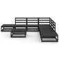 vidaXL 8-tlg. Garten-Lounge-Set Schwarz Massivholz Kiefer vidaXL 8-tlg. Garten-Lounge-Set Schwarz Massivholz Kiefer