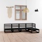 vidaXL 5-tlg. Garten-Lounge-Set Schwarz Massivholz Kiefer vidaXL 5-tlg. Garten-Lounge-Set Schwarz Massivholz Kiefer