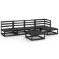 vidaXL 5-tlg. Garten-Lounge-Set Schwarz Massivholz Kiefer vidaXL 5-tlg. Garten-Lounge-Set Schwarz Massivholz Kiefer