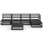 vidaXL 5-tlg. Garten-Lounge-Set Schwarz Massivholz Kiefer vidaXL 5-tlg. Garten-Lounge-Set Schwarz Massivholz Kiefer