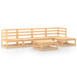 vidaXL 6-tlg. Garten-Lounge-Set Massivholz Kiefer