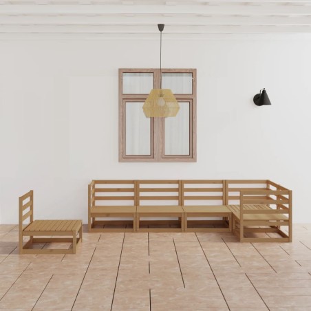 vidaXL 6-tlg. Garten-Lounge-Set Honigbraun Massivholz Kiefer 