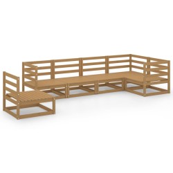 vidaXL 6-tlg. Garten-Lounge-Set Honigbraun Massivholz Kiefer 