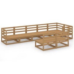 vidaXL 8-tlg. Garten-Lounge-Set Honigbraun Massivholz Kiefer 