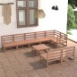 vidaXL 9-tlg. Garten-Lounge-Set Honigbraun Massivholz Kiefer vidaXL 9-tlg. Garten-Lounge-Set Honigbraun Massivholz Kiefer