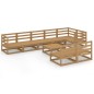 vidaXL 9-tlg. Garten-Lounge-Set Honigbraun Massivholz Kiefer vidaXL 9-tlg. Garten-Lounge-Set Honigbraun Massivholz Kiefer