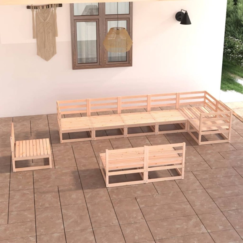 vidaXL 9-tlg. Garten-Lounge-Set Massivholz Kiefer vidaXL 9-tlg. Garten-Lounge-Set Massivholz Kiefer