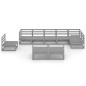 vidaXL 9-tlg. Garten-Lounge-Set Grau Kiefer Massivholz vidaXL 9-tlg. Garten-Lounge-Set Grau Kiefer Massivholz