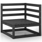 vidaXL 10-tlg. Garten-Lounge-Set Schwarz Massivholz Kiefer vidaXL 10-tlg. Garten-Lounge-Set Schwarz Massivholz Kiefer