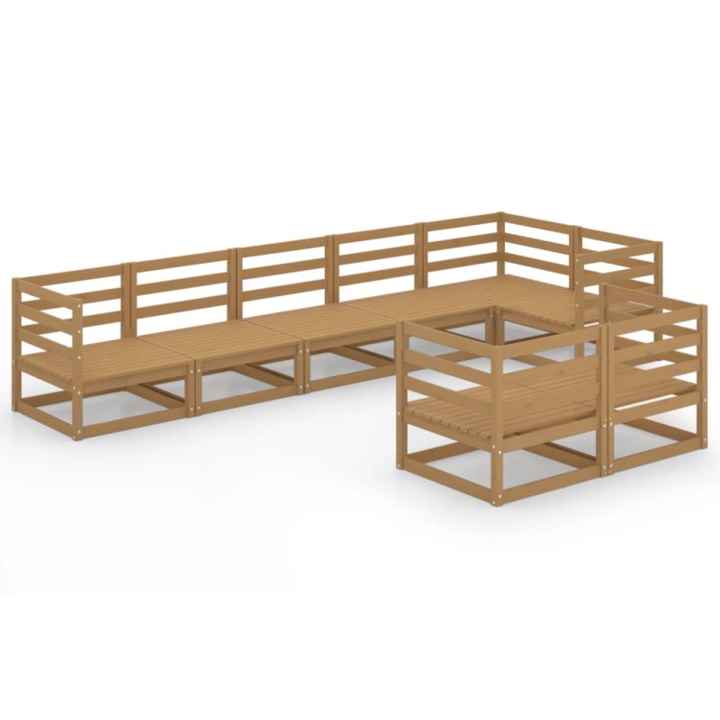vidaXL 8-tlg. Garten-Lounge-Set Honigbraun Massivholz Kiefer vidaXL 8-tlg. Garten-Lounge-Set Honigbraun Massivholz Kiefer