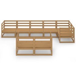 vidaXL 8-tlg. Garten-Lounge-Set Honigbraun Massivholz Kiefer 