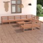vidaXL 9-tlg. Garten-Lounge-Set Honigbraun Massivholz Kiefer vidaXL 9-tlg. Garten-Lounge-Set Honigbraun Massivholz Kiefer