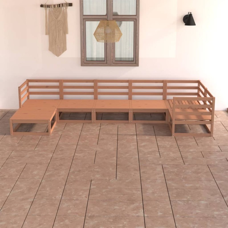 vidaXL 7-tlg. Garten-Lounge-Set Honigbraun Massivholz Kiefer vidaXL 7-tlg. Garten-Lounge-Set Honigbraun Massivholz Kiefer