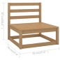 vidaXL 7-tlg. Garten-Lounge-Set Honigbraun Massivholz Kiefer vidaXL 7-tlg. Garten-Lounge-Set Honigbraun Massivholz Kiefer