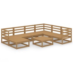 vidaXL 8-tlg. Garten-Lounge-Set Honigbraun Massivholz Kiefer