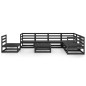 vidaXL 8-tlg. Garten-Lounge-Set Schwarz Massivholz Kiefer vidaXL 8-tlg. Garten-Lounge-Set Schwarz Massivholz Kiefer