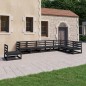 vidaXL 8-tlg. Garten-Lounge-Set Schwarz Massivholz Kiefer vidaXL 8-tlg. Garten-Lounge-Set Schwarz Massivholz Kiefer