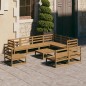 vidaXL 10-tlg. Garten-Lounge-Set Honigbraun Massivholz Kiefer vidaXL 10-tlg. Garten-Lounge-Set Honigbraun Massivholz Kiefer