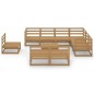 vidaXL 10-tlg. Garten-Lounge-Set Honigbraun Massivholz Kiefer vidaXL 10-tlg. Garten-Lounge-Set Honigbraun Massivholz Kiefer
