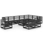 vidaXL 11-tlg. Garten-Lounge-Set Schwarz Massivholz Kiefer vidaXL 11-tlg. Garten-Lounge-Set Schwarz Massivholz Kiefer
