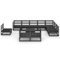 vidaXL 11-tlg. Garten-Lounge-Set Schwarz Massivholz Kiefer vidaXL 11-tlg. Garten-Lounge-Set Schwarz Massivholz Kiefer